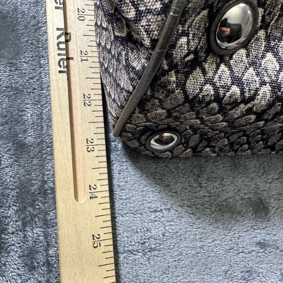 COACH Taylor PYTHON Satchel Shoulder Handbag Gunmetal Leather Trim EUC - Picture 10 of 10